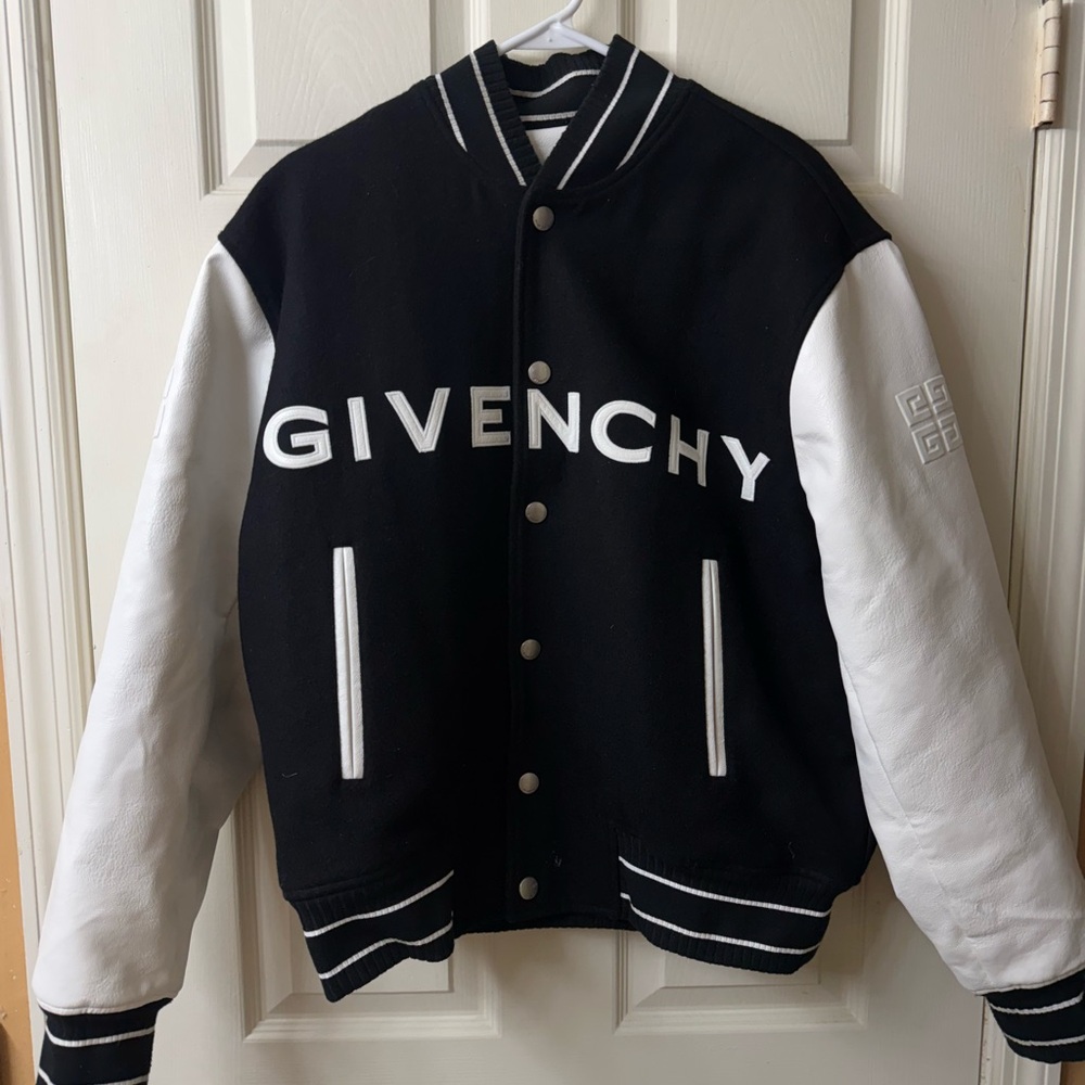 Givenchy white and black varsity jacket